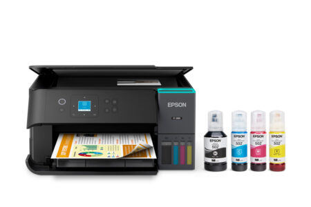Epson EcoTank ET-2980 Wireless All-in-One Color Supertank Printer – Black (Refurbished)